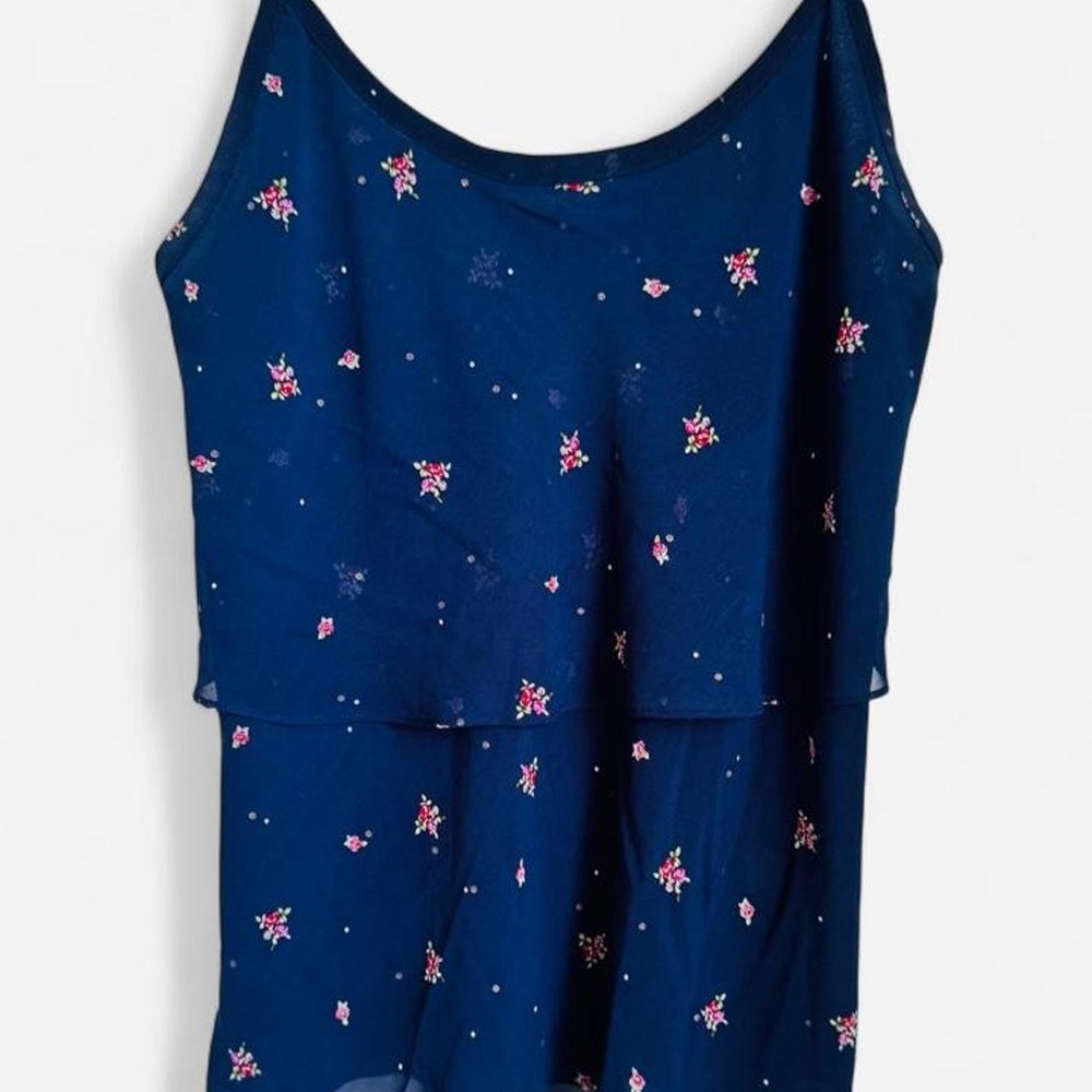 Cabi Navy Blue Floral Cami Top